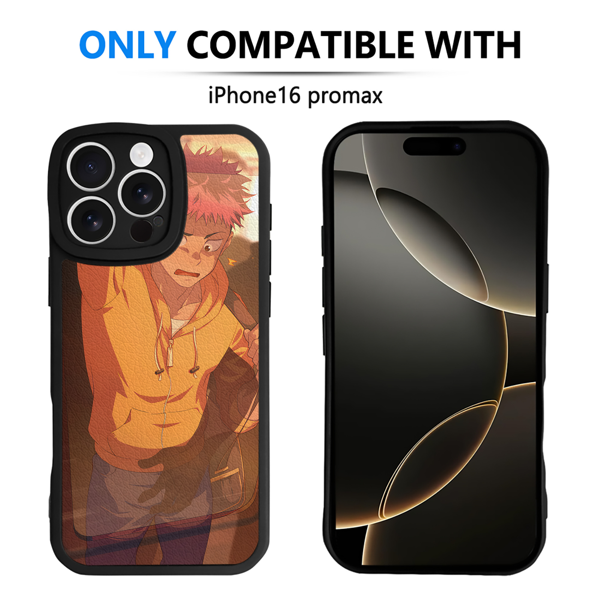 （画像用） 呪術廻戦 Jujutsu Kaisen 【iPhone 16シリーズ対応】シリコンスマホケース（レザー調） 材質：シリコン